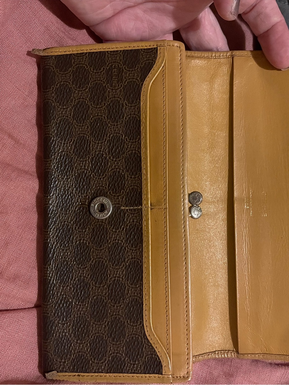 Celine Mustard Leather Snap Wallet - Picture 6 of 14